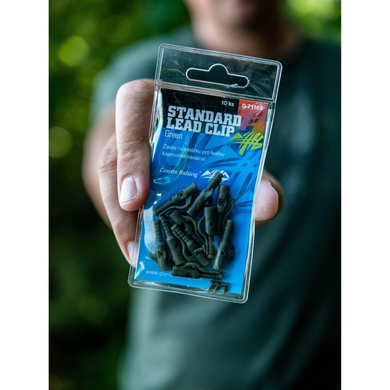 GIANTS FISHING Závěs na boční olovo Standard Lead Clip Green 10ks