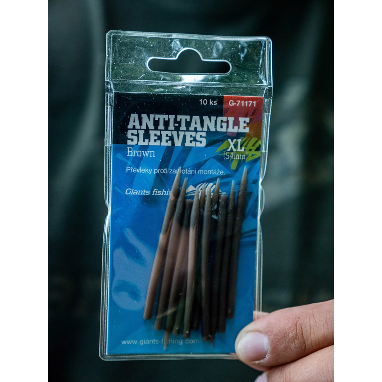 GIANTS FISHING Převleky proti zamotání Anti-Tangle Sleeves Brown XL 54mm 10ks
