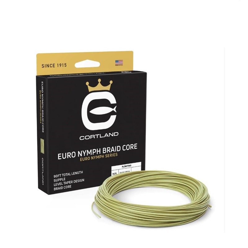 Cortland muškařská šnůra Euro Nymph Braid Core .022 Freshwater|DT Sage Green 90ft