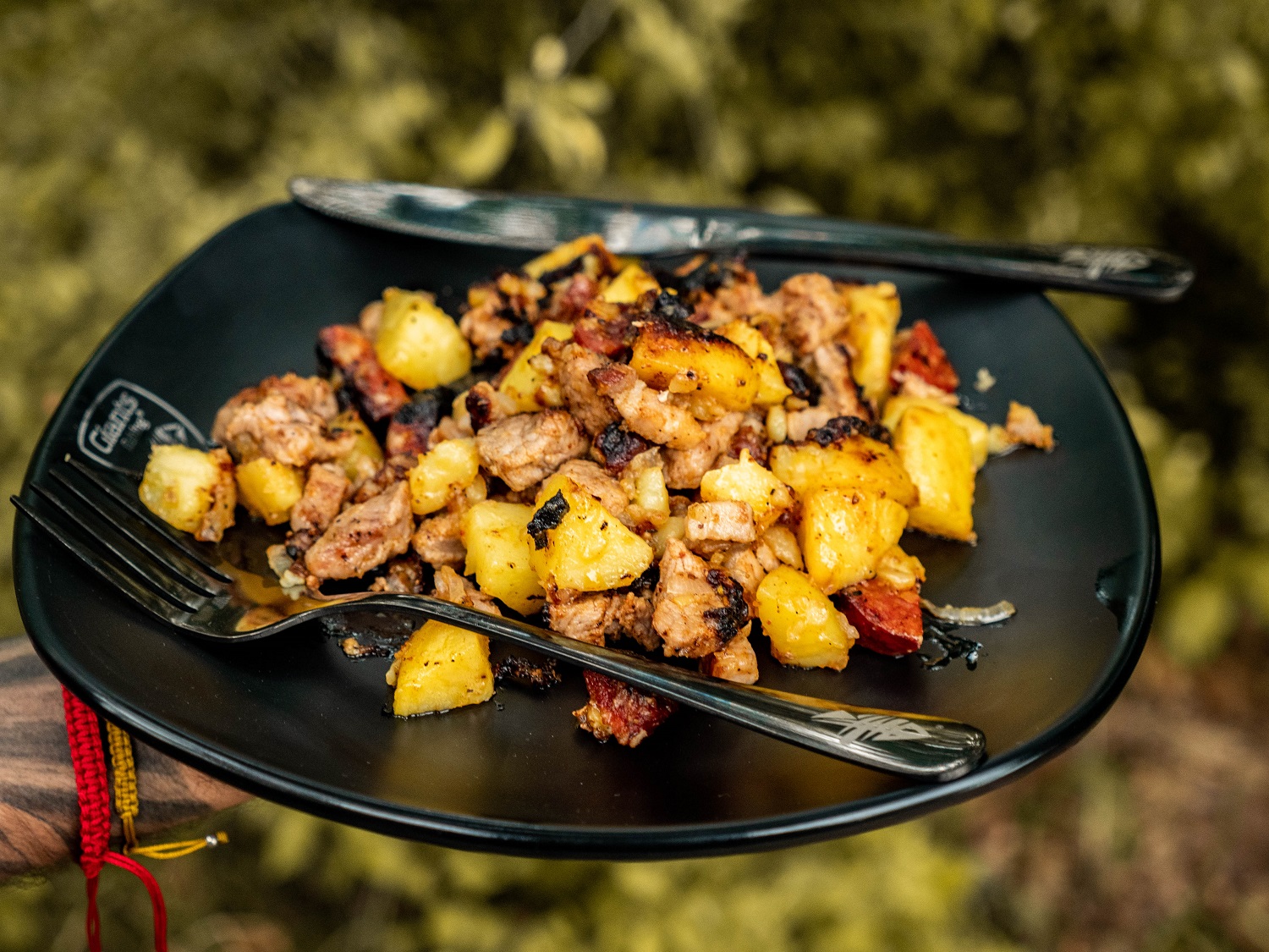 Giants fishing Talíř Plate Black Large