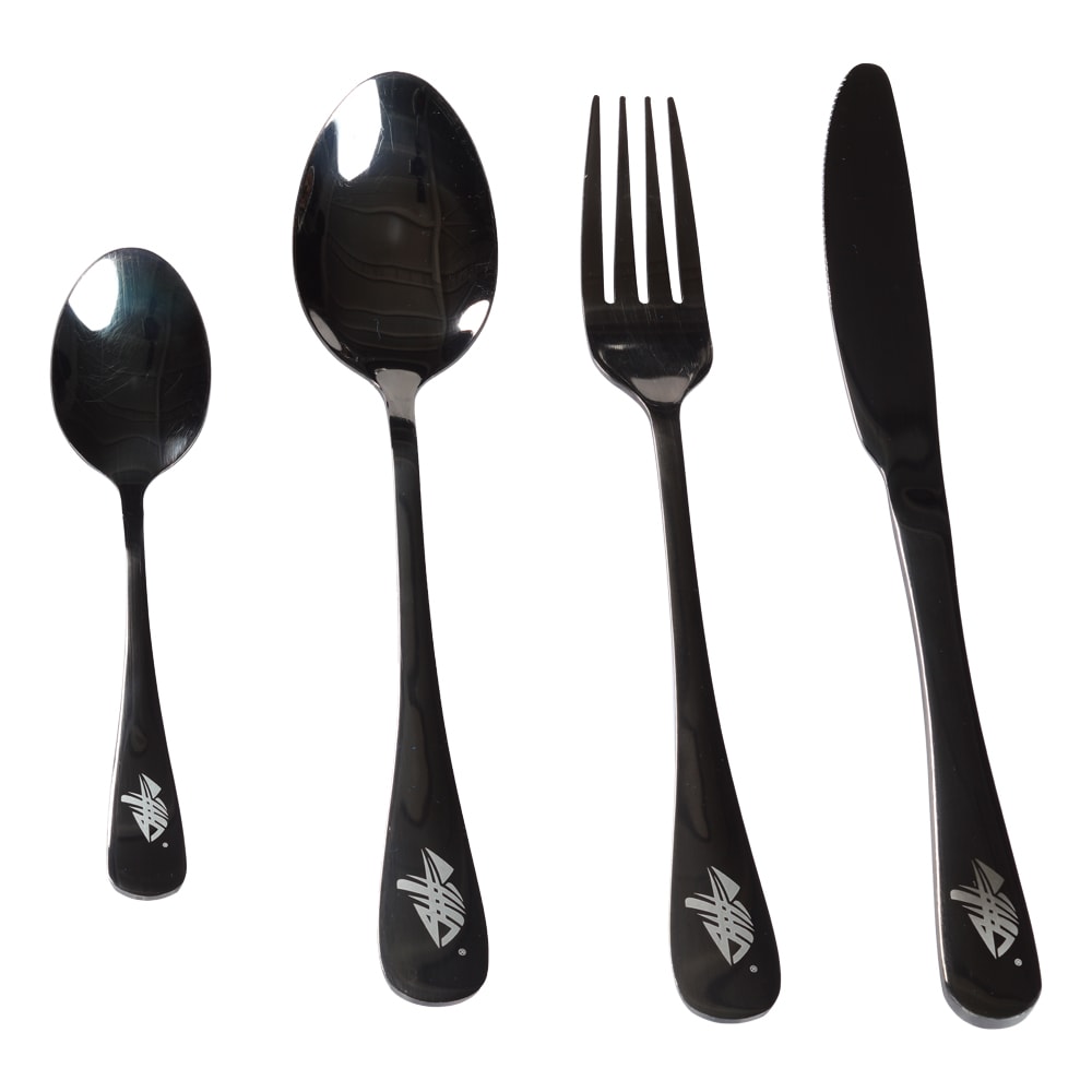 Evőeszköz készlet fekete rozsdamentes acél - Cutlery SS 410 ( 4db - szett )