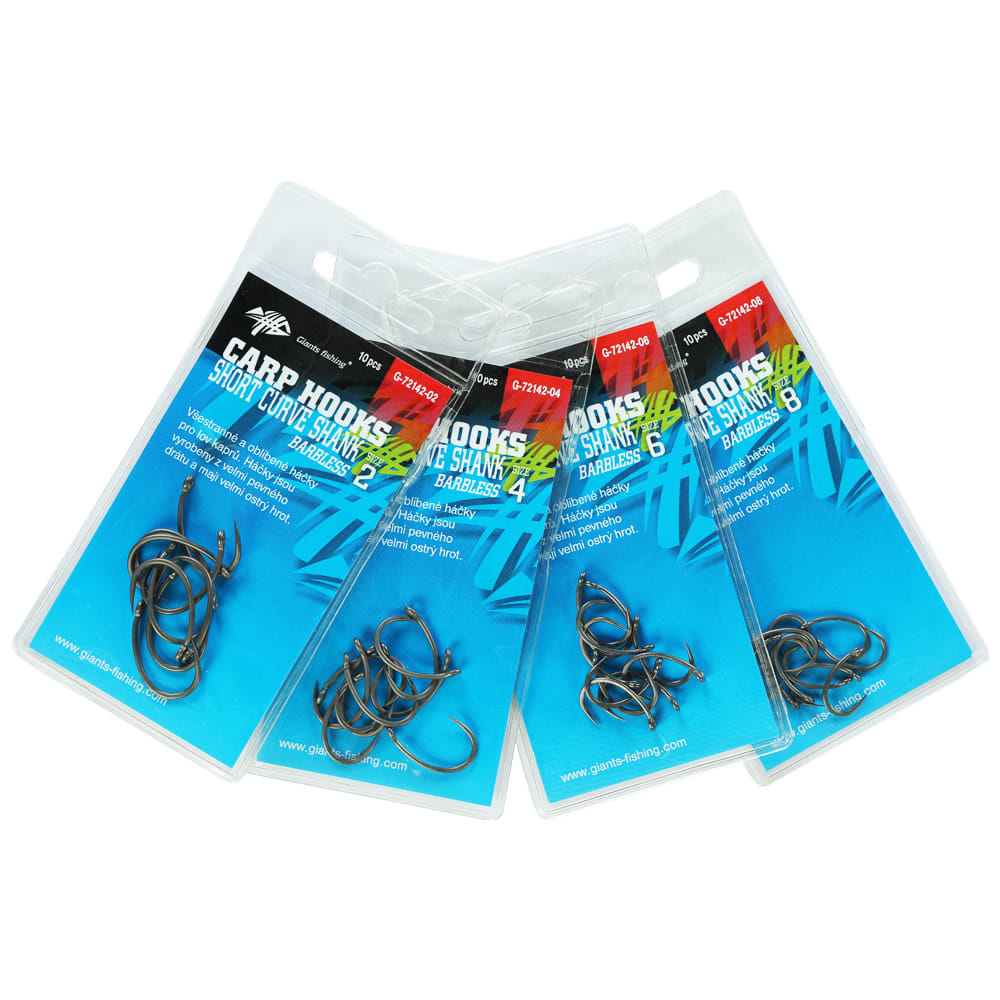 Giants fishing Háček s očkem bez protihrotu Short Curve Shank 10ks