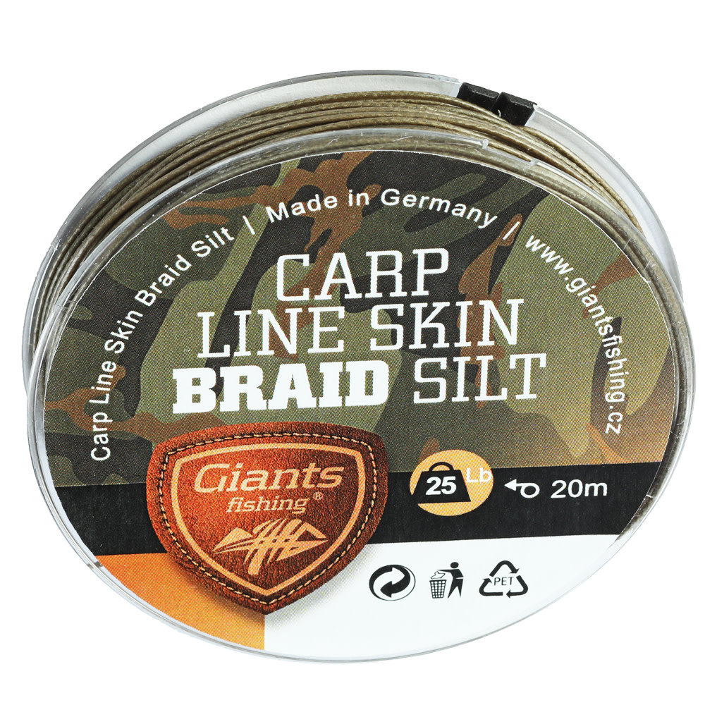 GIANTS FISHING Stužená šnúra Carp Line Skin Braid - 25Lb/Silt (20m)
