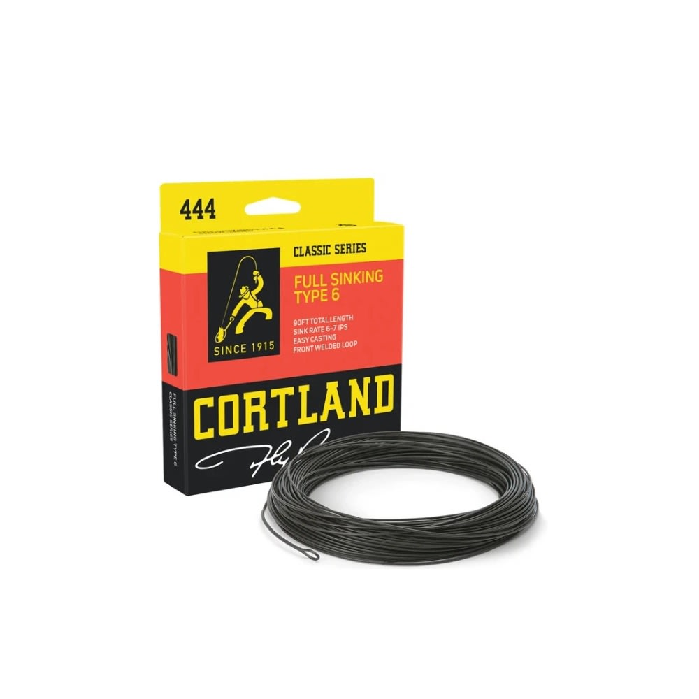 Cortland Cortland muškařská šnůra 444 Classic Full Sinking TYPE 6 Black Fresh/Salt