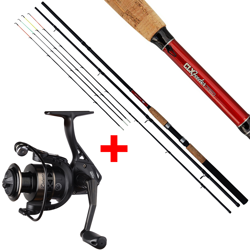 Fotografie Giants fishing Prut CLX Feeder 3,3m 90g + Naviják Deluxe Reel FD 2000