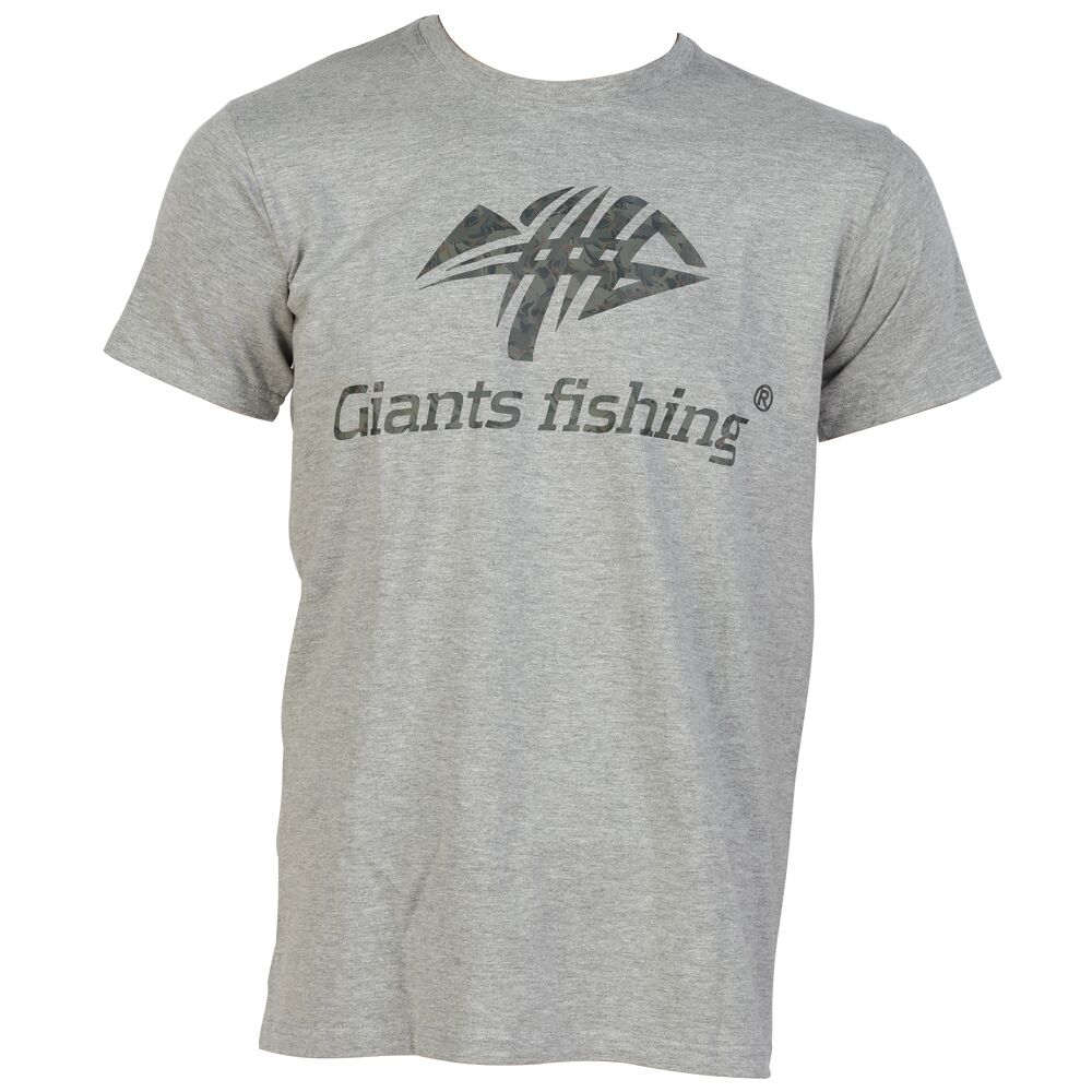 Giants fishing Tričko pánské šedé Camo Logo 