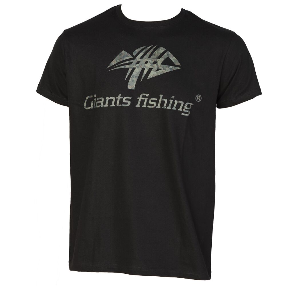Giants fishing Tričko pánské černé Camo Logo 