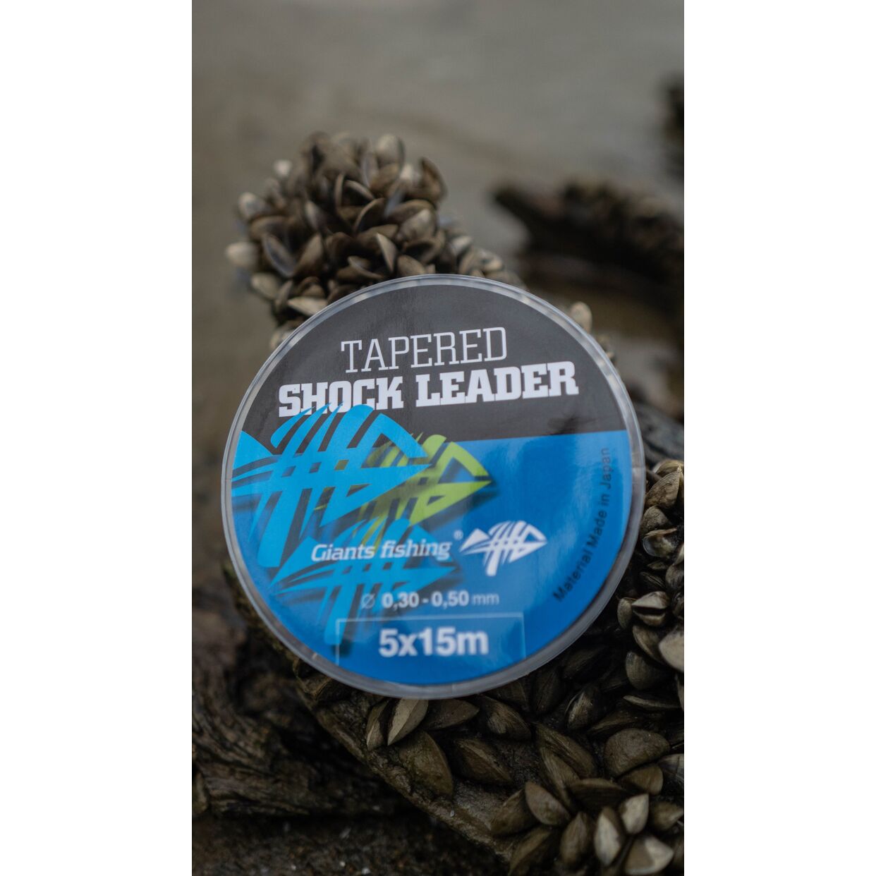 Giants fishing Ujímaný šokový vlasec Tapered Shock Leader 5 x 15 m / 0,26 - 0,57 mm