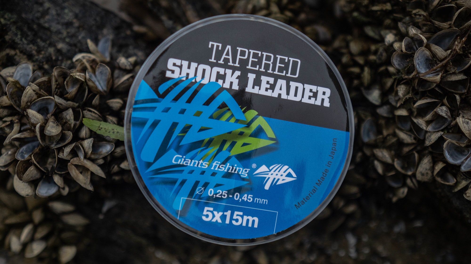 Giants fishing Ujímaný šokový vlasec Tapered Shock Leader 5 x 15 m / 0,26 - 0,57 mm