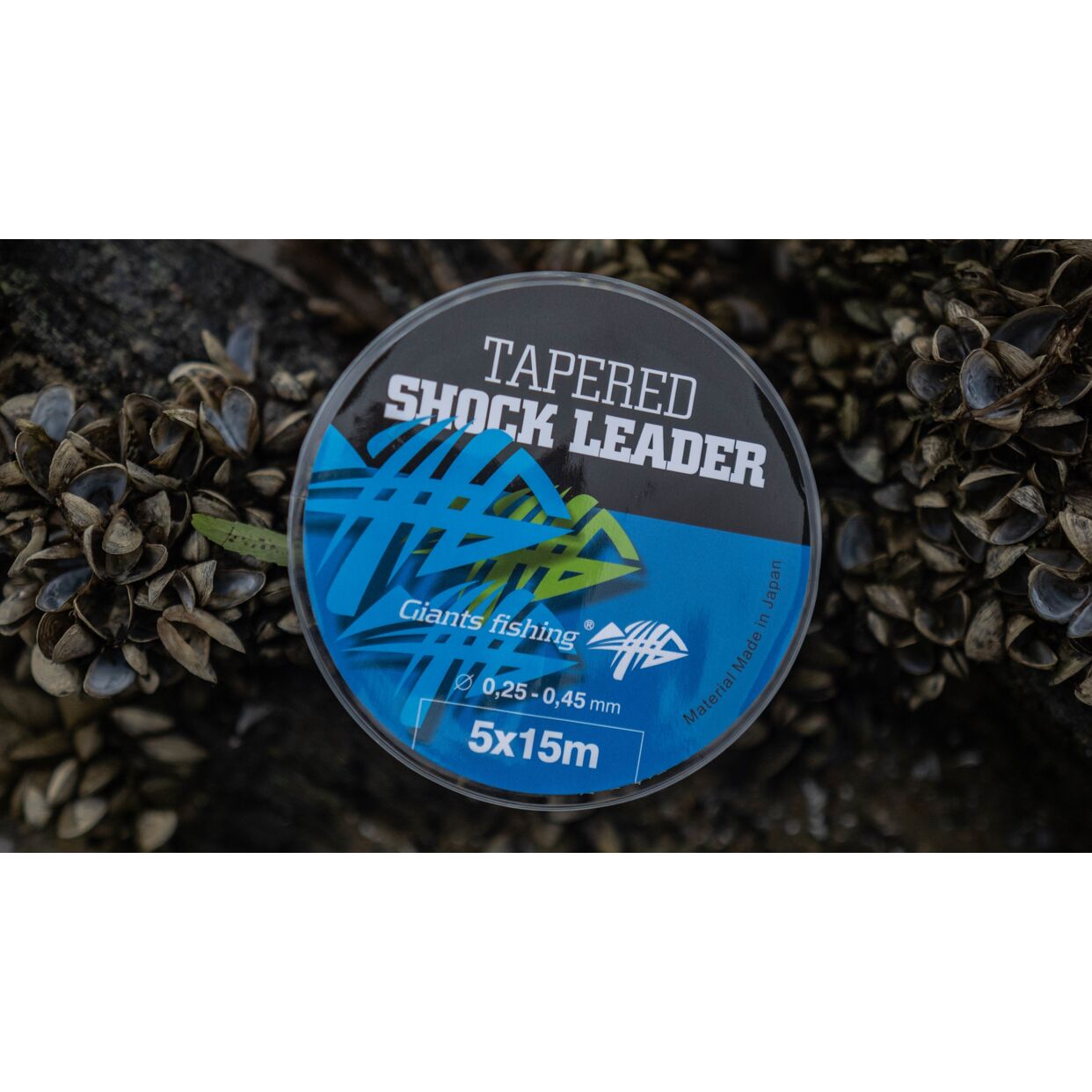 Giants fishing Ujímaný šokový vlasec Tapered Shock Leader 5 x 15 m / 0,26 - 0,57 mm
