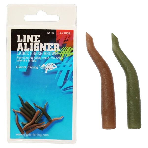 Giants fishing Rovnátka na háček Line Aligner-Large Green-Brown/12pc