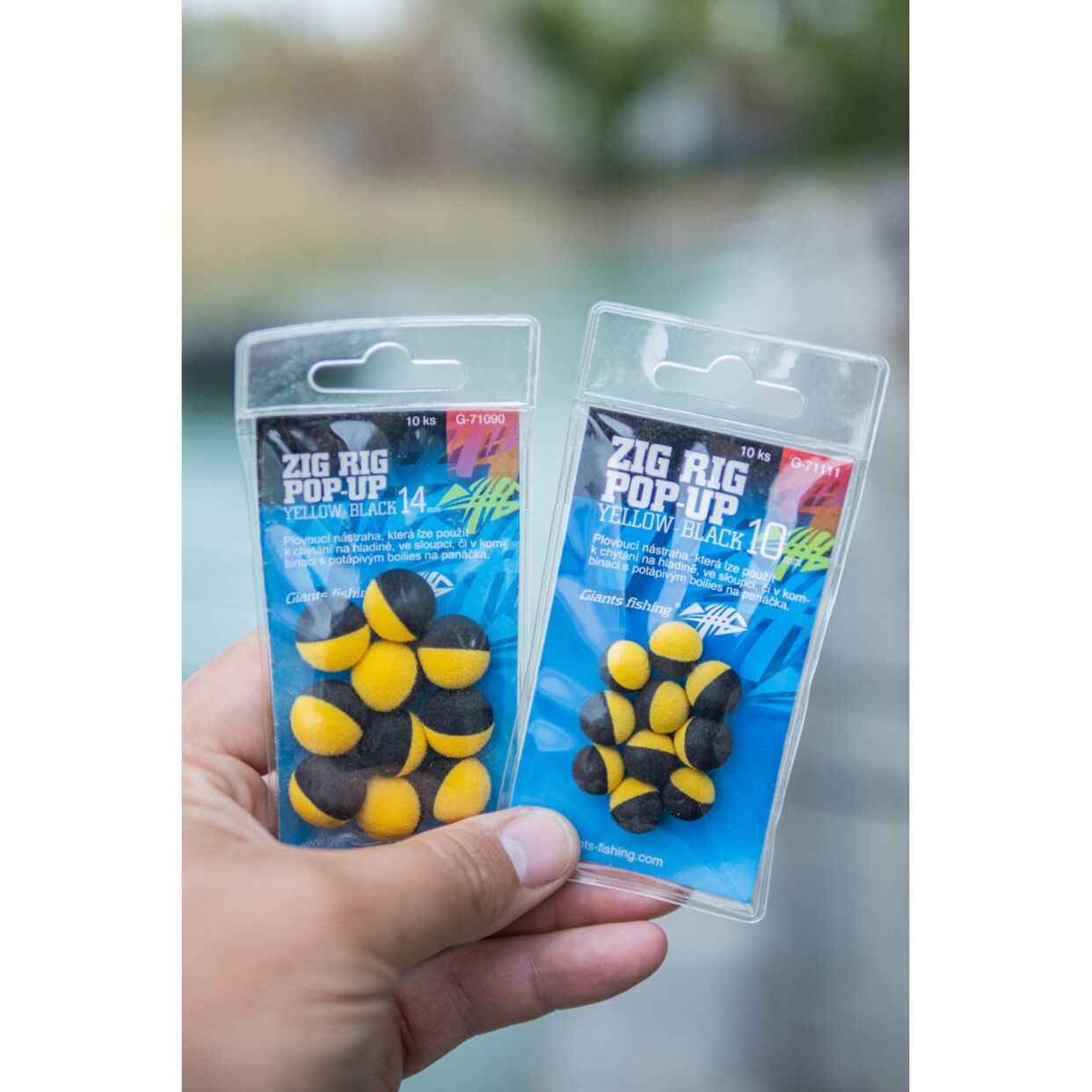 Giants fishing Pěnové plovoucí boilie Zig Rig Pop-Up yelow-black 10mm,10ks