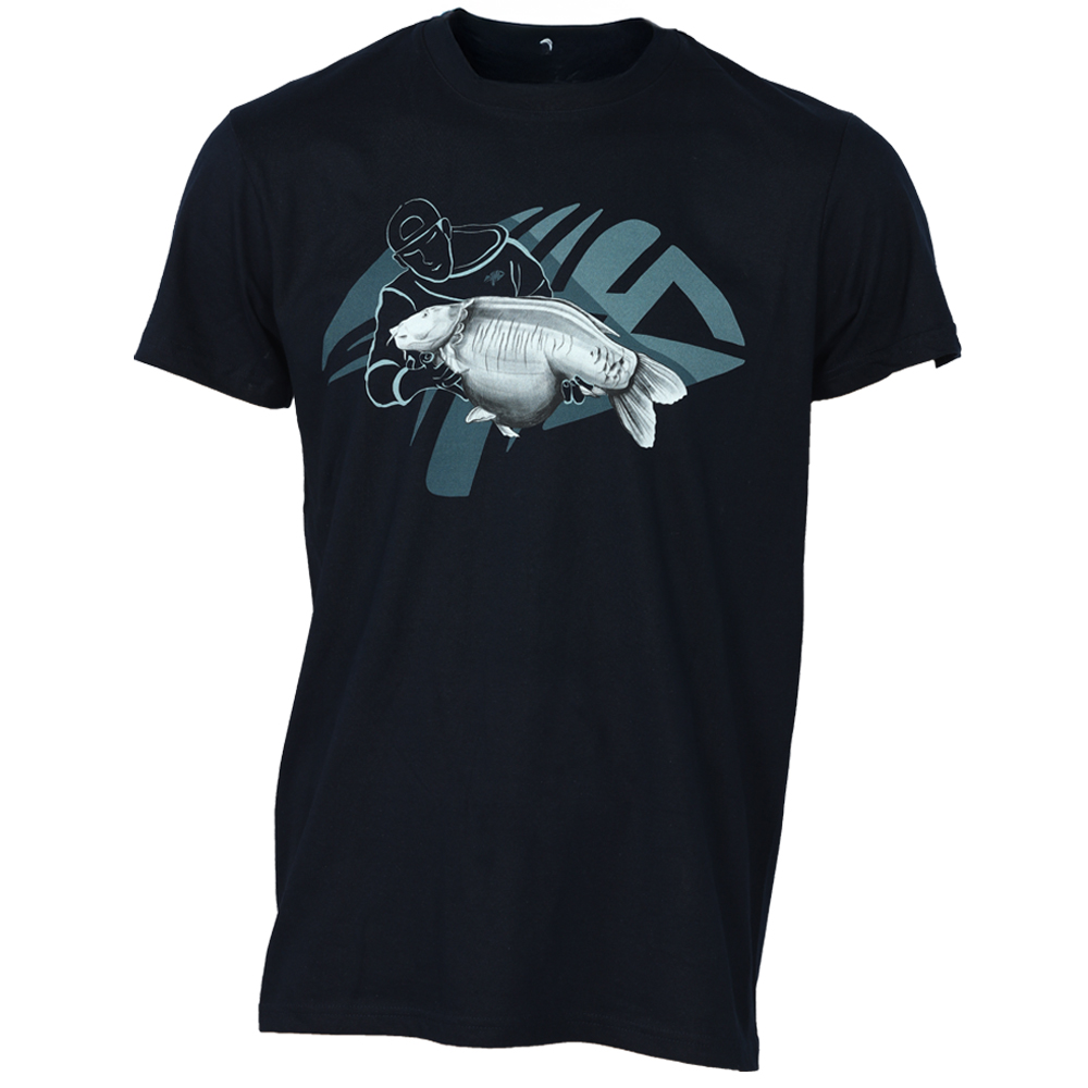 Giants fishing Tričko pánské modré Rybář s kaprem