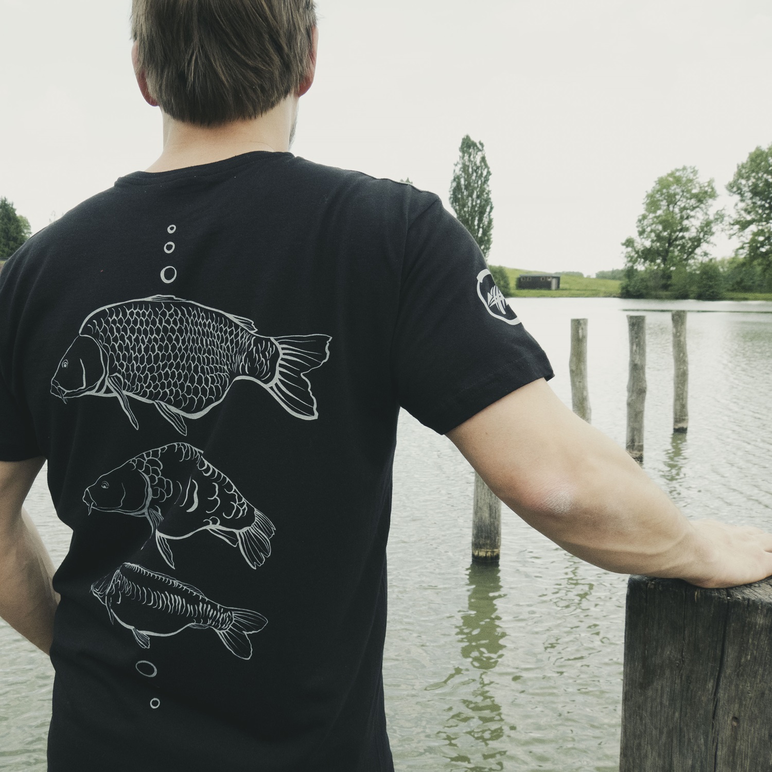 Giants fishing Tričko pánské černé Tři kapři