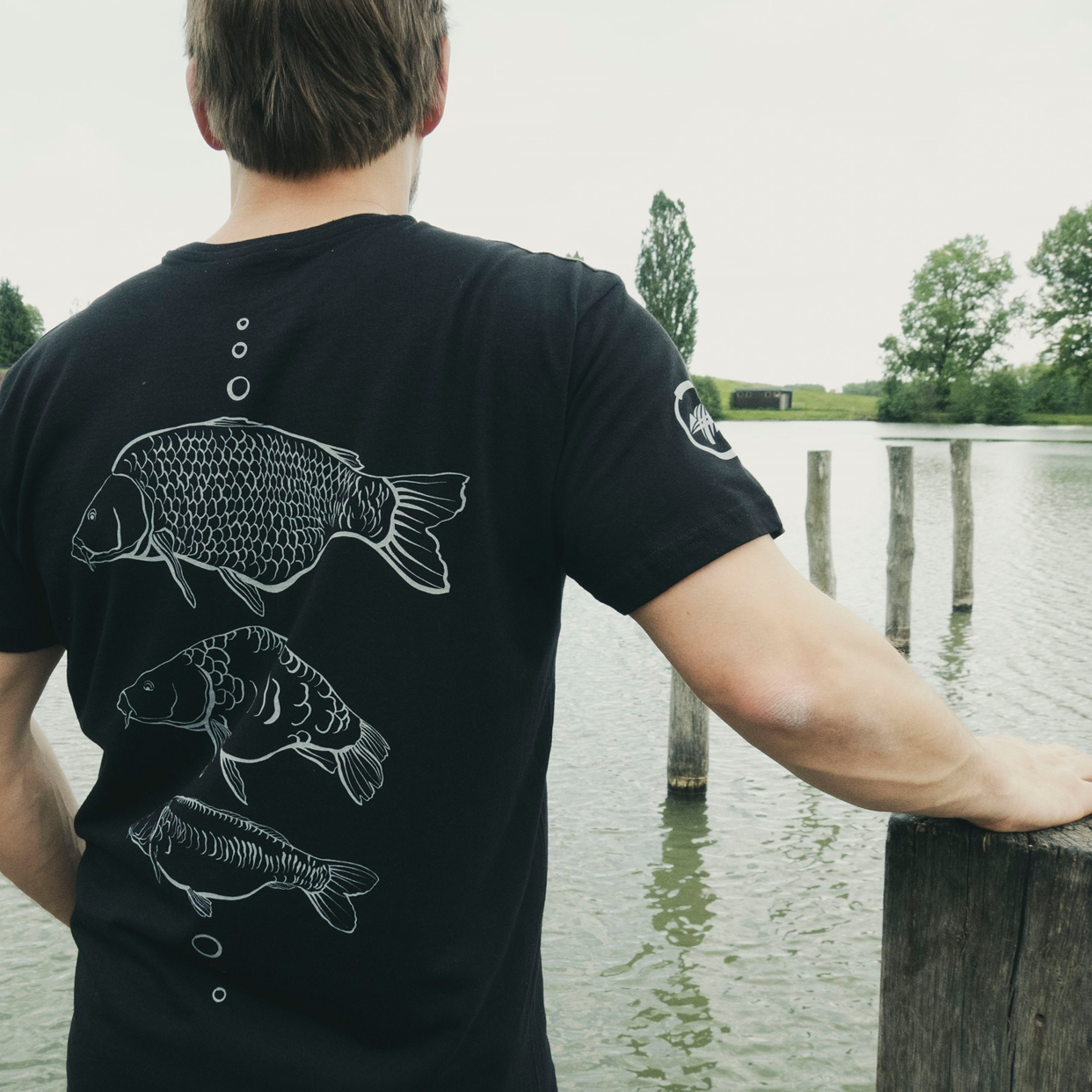 Giants fishing Tričko pánské černé Tři kapři