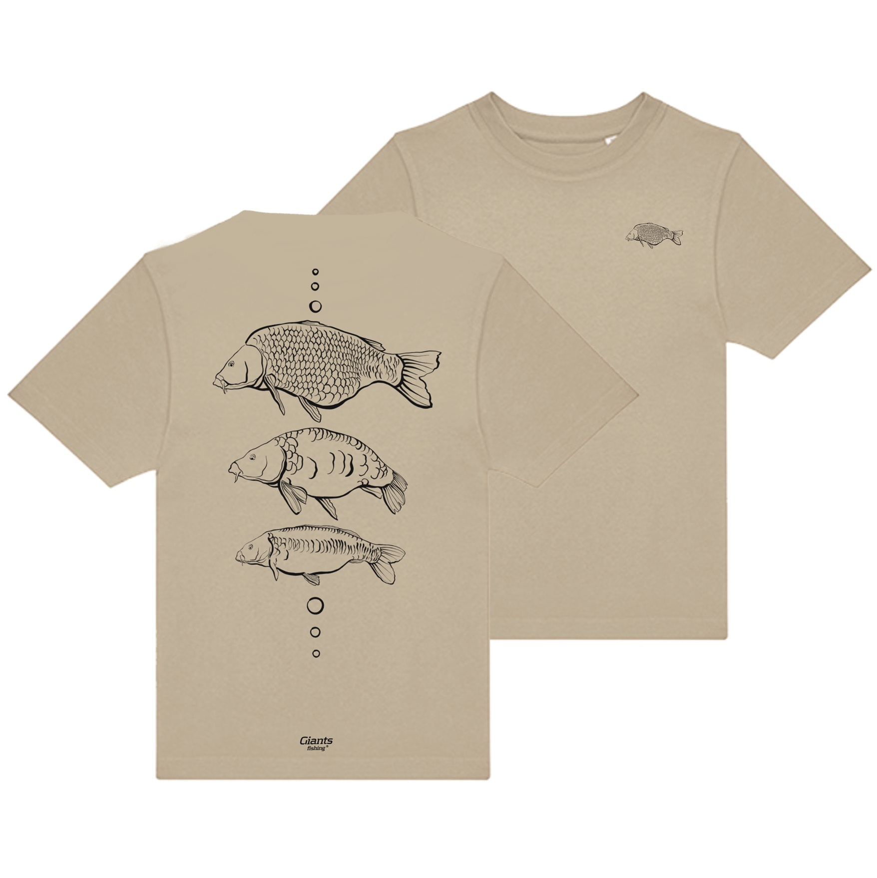 Giants fishing Tričko dětské béžové Tři kapři