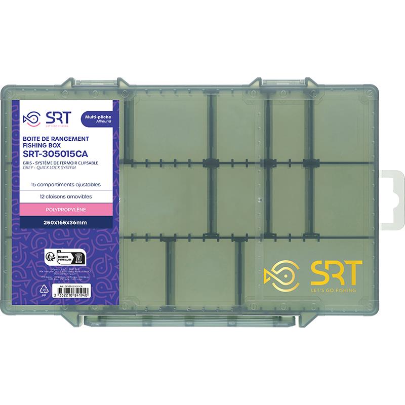 Sert krabička 15 Adjustable Compartments Grey (250x165x36 mm)