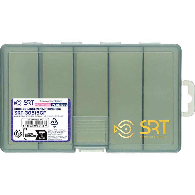 Sert krabička 5 Fixed Compartments Grey (175x105x36 mm)