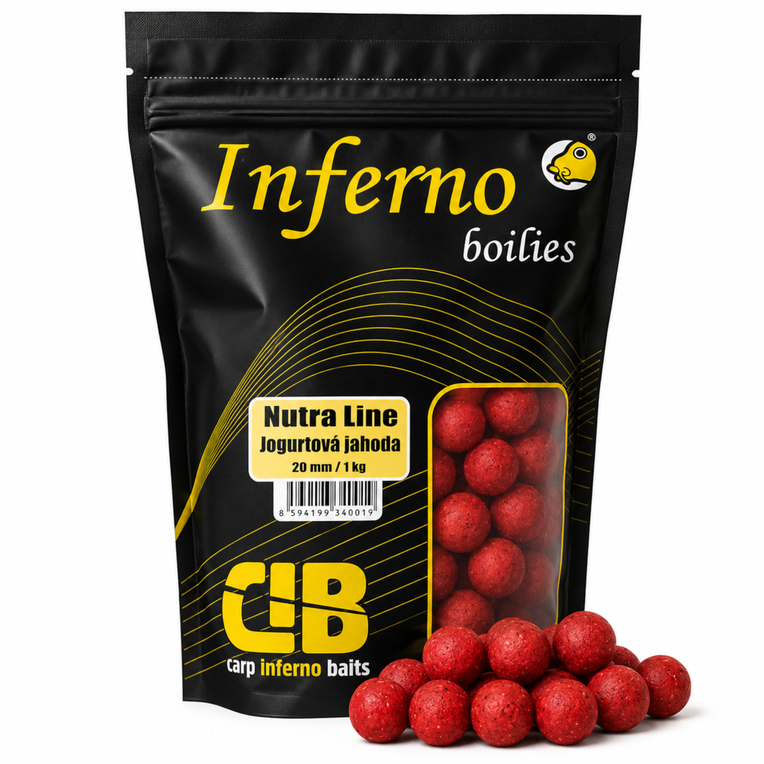 Carp Inferno Boilies Nutra Line - Jogurtová Jahoda