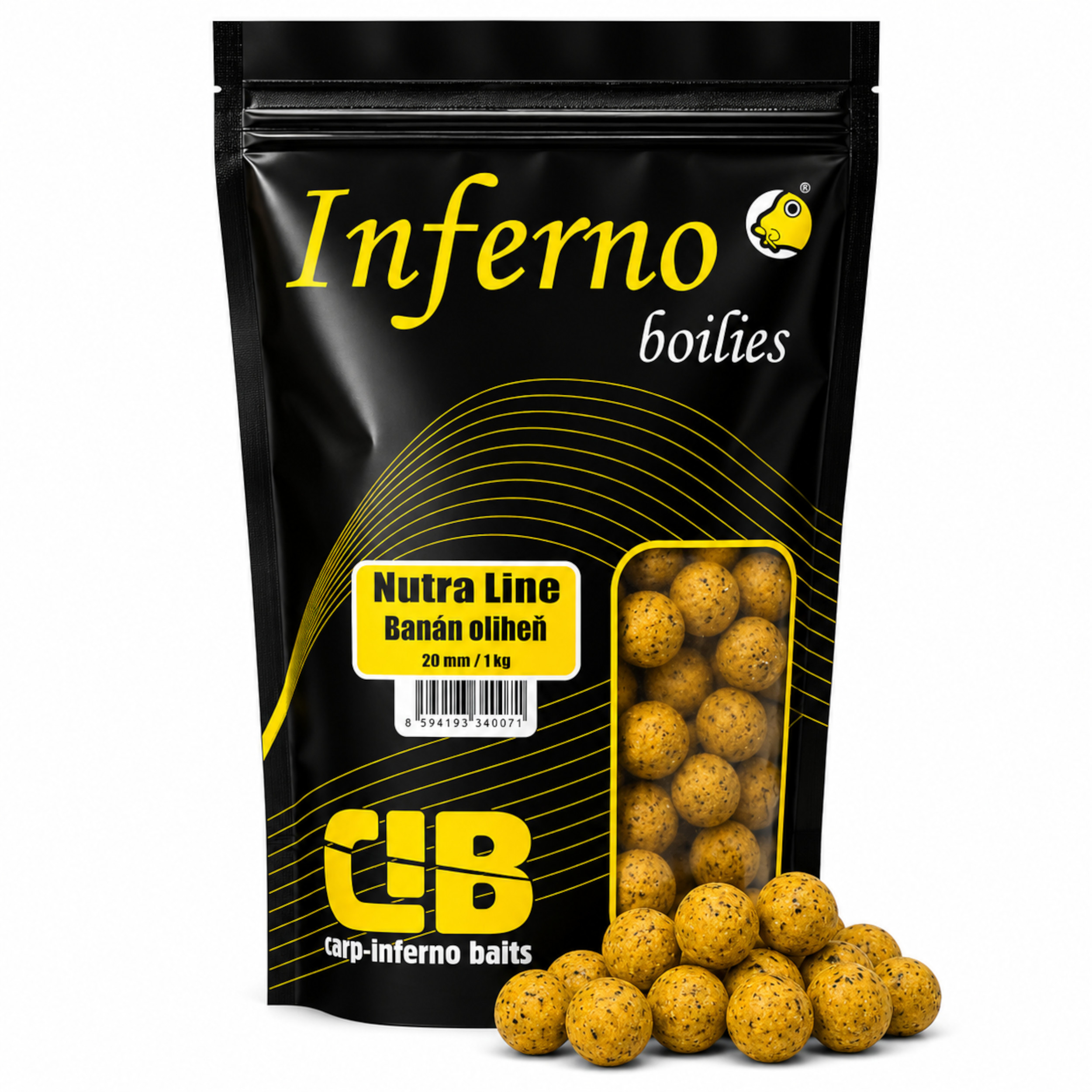 Carp Inferno Boilies Nutra Line - Banán/Oliheň
