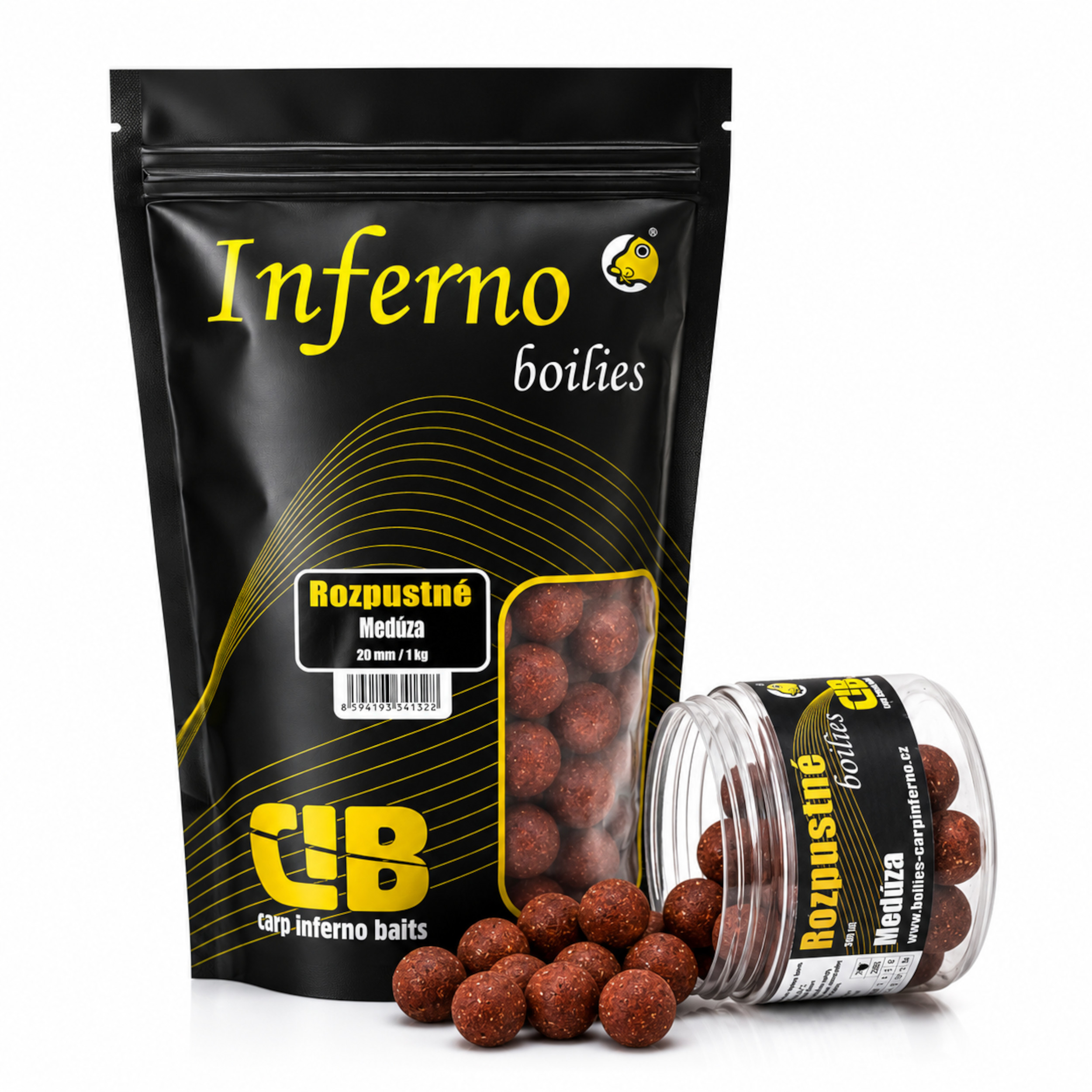 Carp Inferno Rozpustné Boilies Hot Line Medúza|20 mm 1 kg