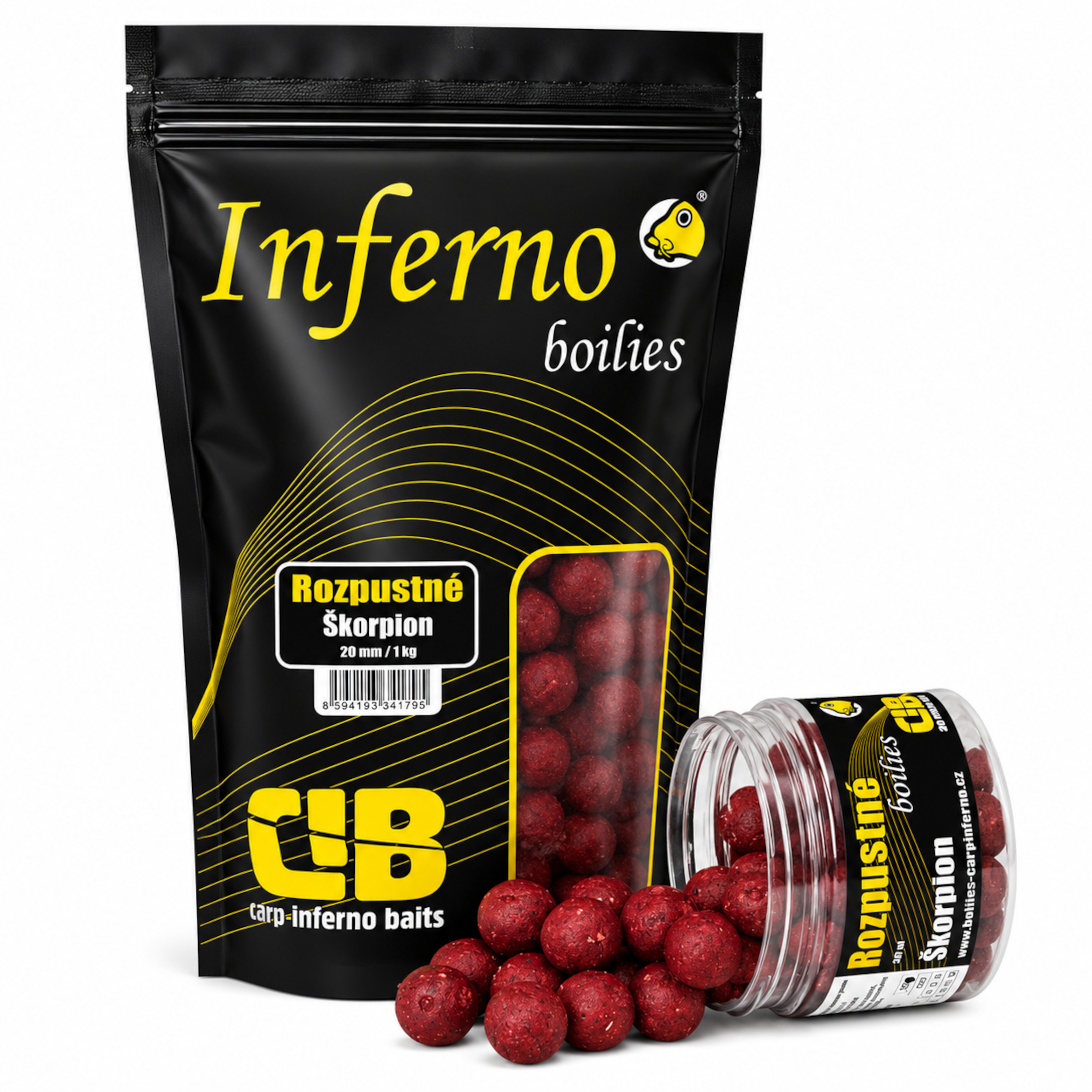 Carp Inferno Rozpustné Boilies Hot Line Škorpion|20 mm 300 ml