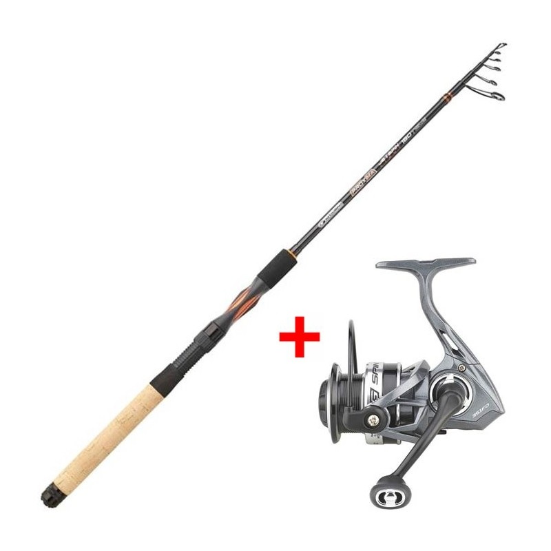 Garbolino prut Proxima JetSpin TELE M 2,40m, 10-30g + naviják G-Spin 351FD